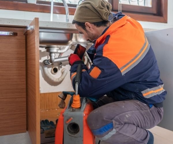 Rohrreinigung mit elektrischer Spirale